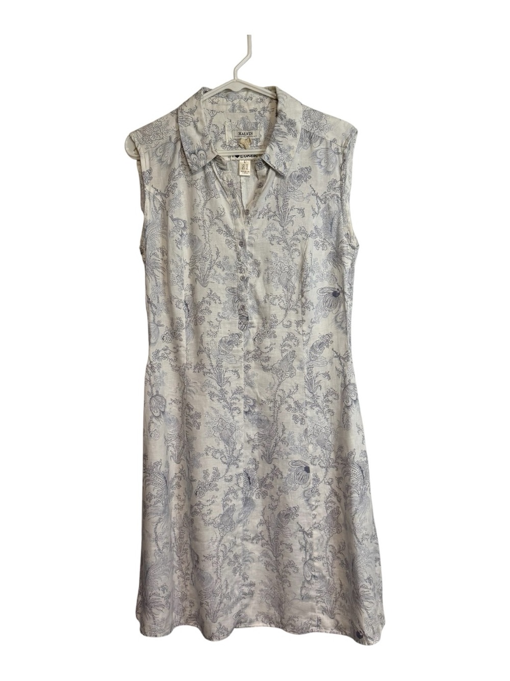 Malvin Linen Sleeveless Dress size L